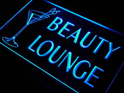 Beauty Lounge Scissor Cocktail Neon Light Sign